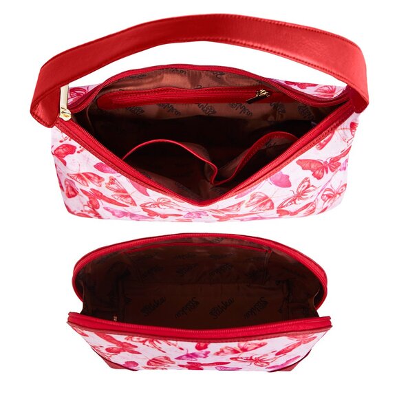 Butterfly Print Sling Hobo & Cosmetic Bag Combo for Women – Fabric Shoulder Bag - Picture 3 of 5